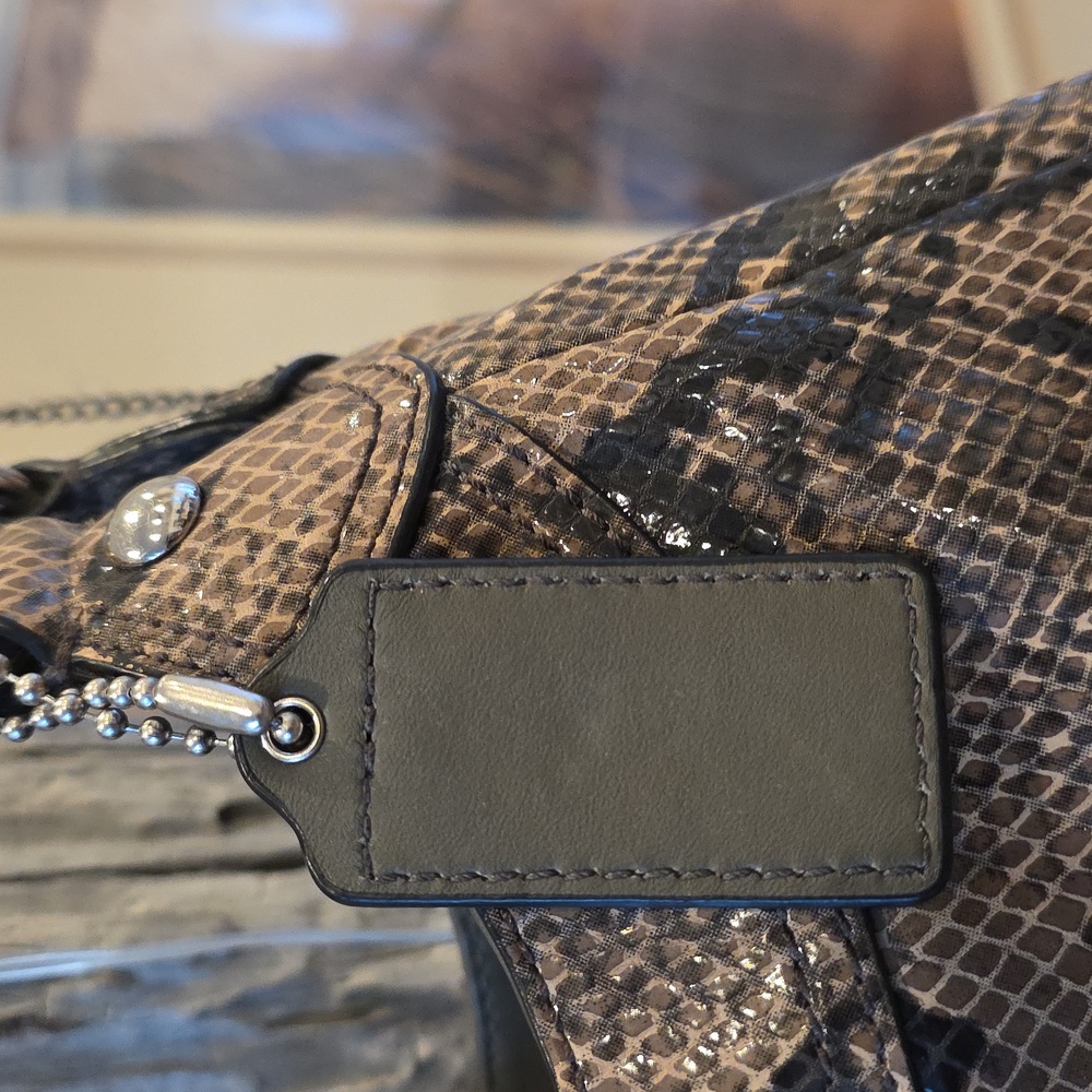 Coach Soho Lynn Python Embossed EUC 2 Compartment - image 5